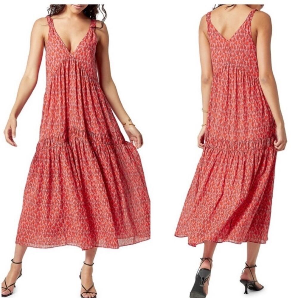 JOIE Bondi Cotton Tiered Maxi Dress Small Tea Rose Floral Limited Edition